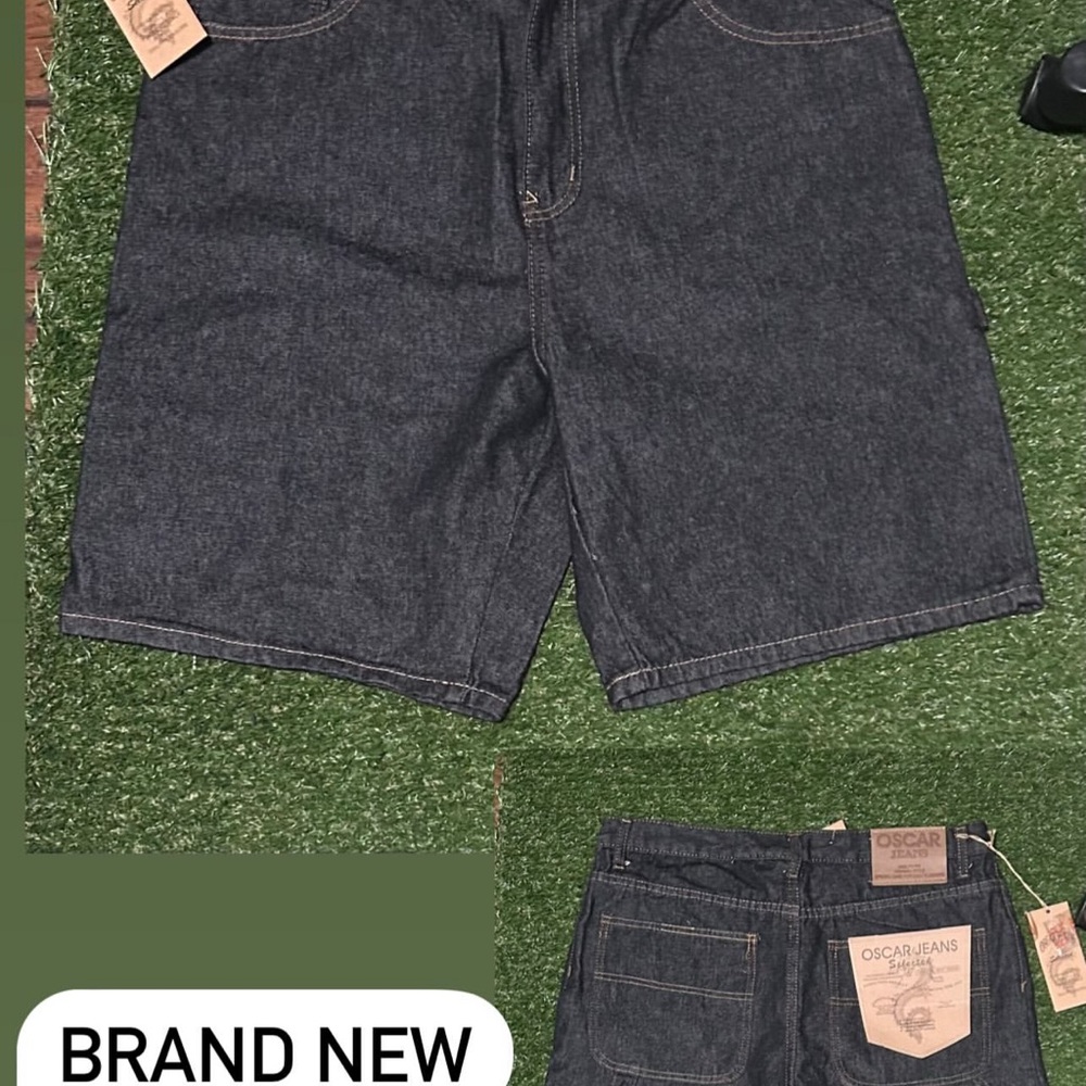 Oscar Jeans Black Jean Shorts Relaxed Fit